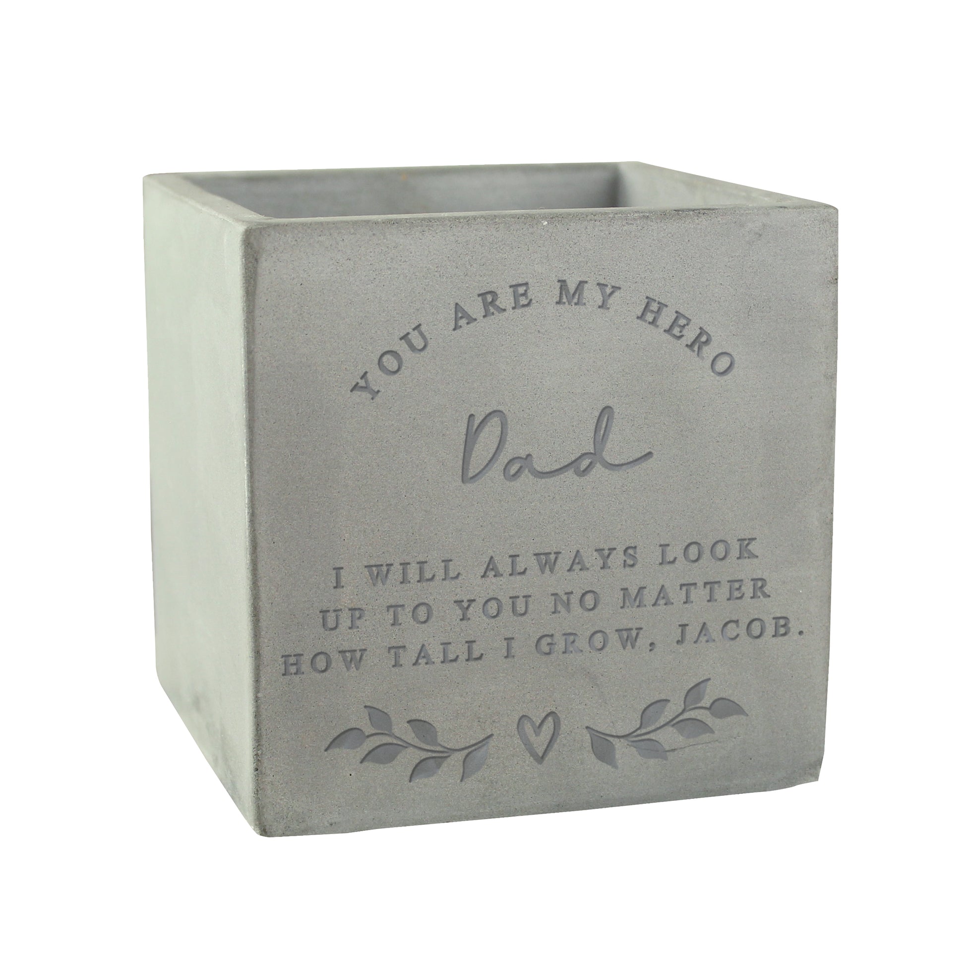 Personalised Free Text Concrete Plant Pot - image 5