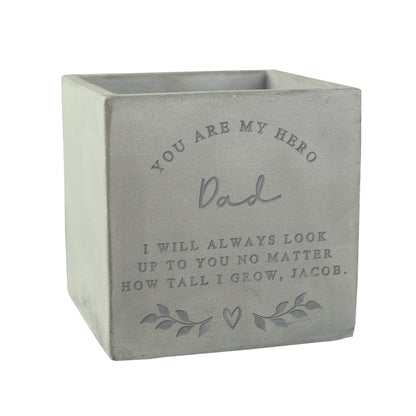 Personalised Free Text Concrete Plant Pot - image 5