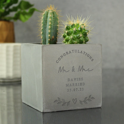 Personalised Free Text Concrete Plant Pot - image 6