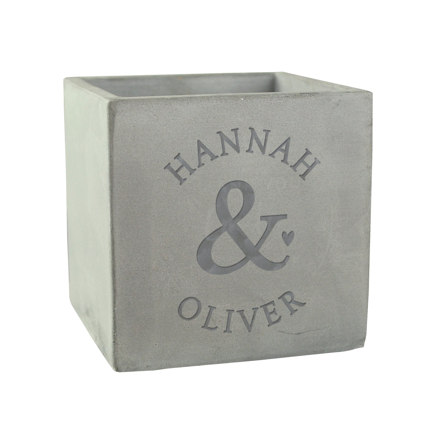 Personalised Ampersand Couples Concrete Plant Pot - image 5