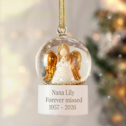 Personalised Angel Message Glitter Snow Globe from Heartfelt Gifts