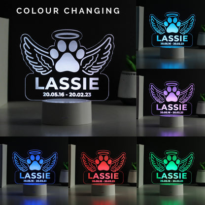 Personalised Pet Memorial Colour Changing LED Light - image 2