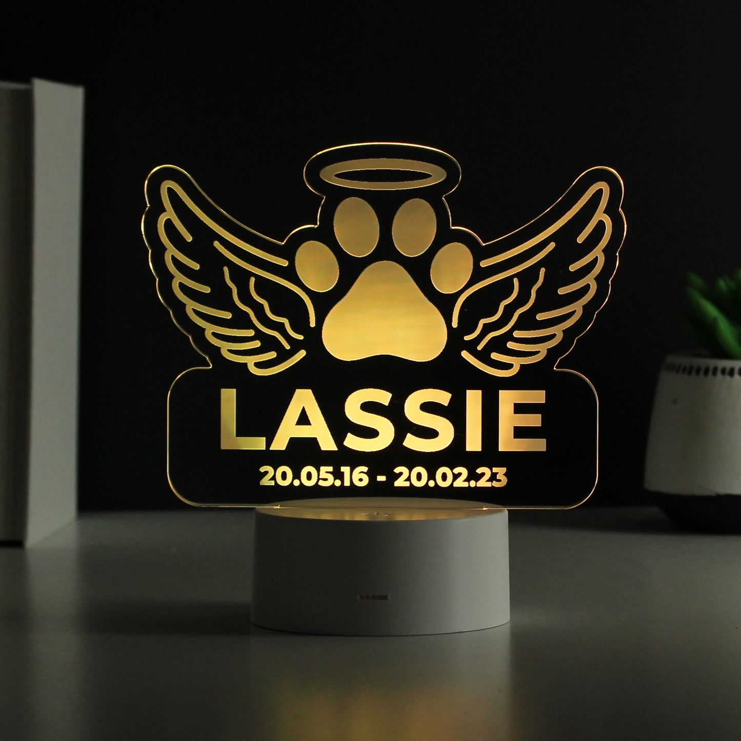 Personalised Pet Memorial Colour Changing LED Light - image 3