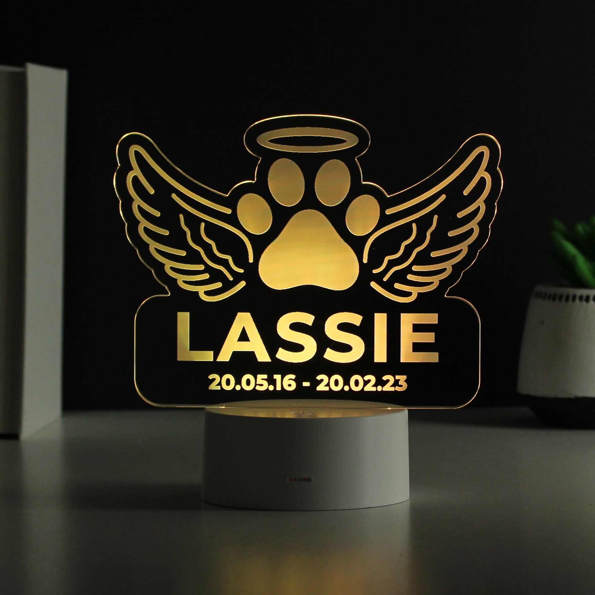Personalised Pet Memorial Colour Changing LED Light - image 3