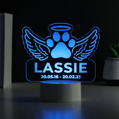 Personalised Pet Memorial Colour Changing LED Light - image 4