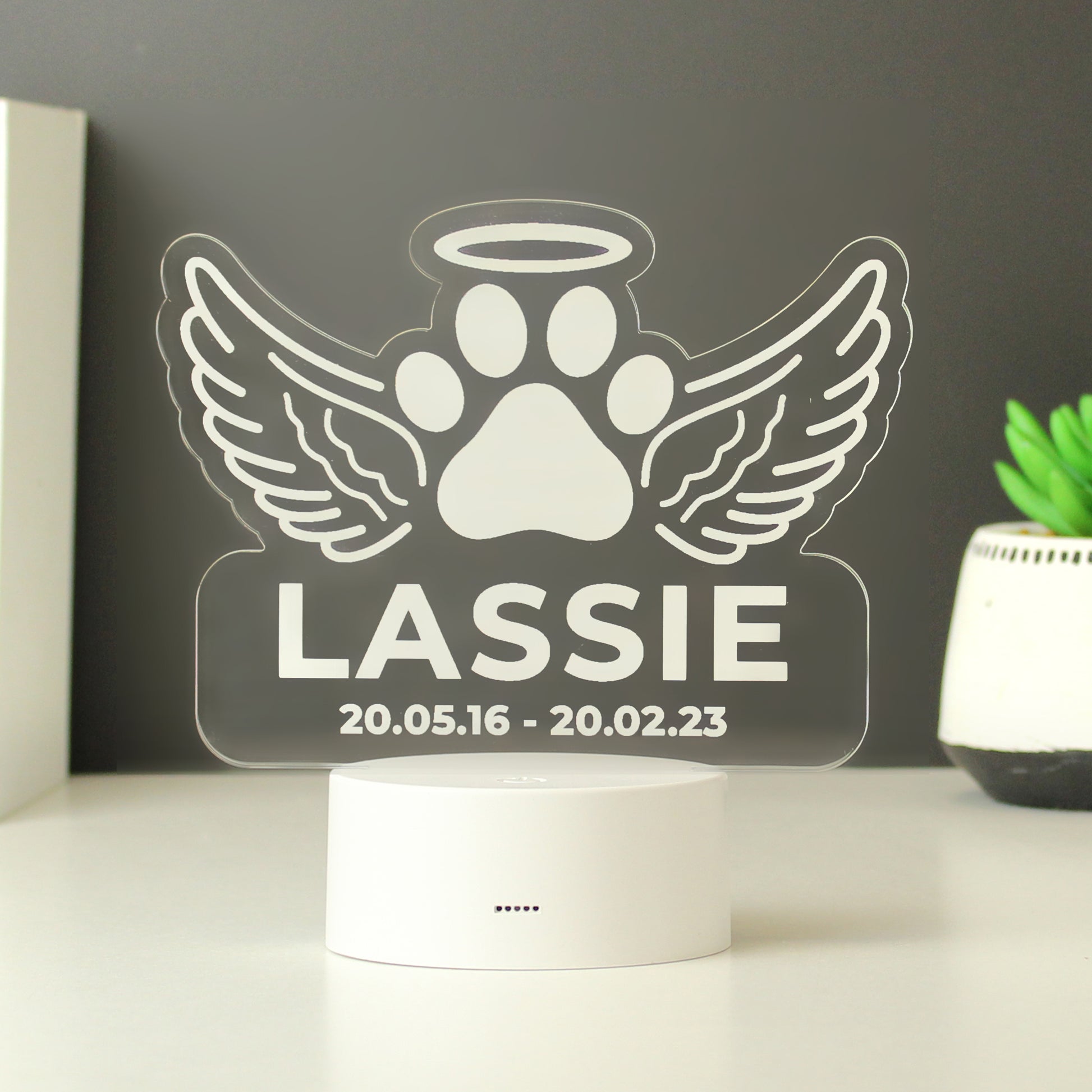 Personalised Pet Memorial Colour Changing LED Light - image 5