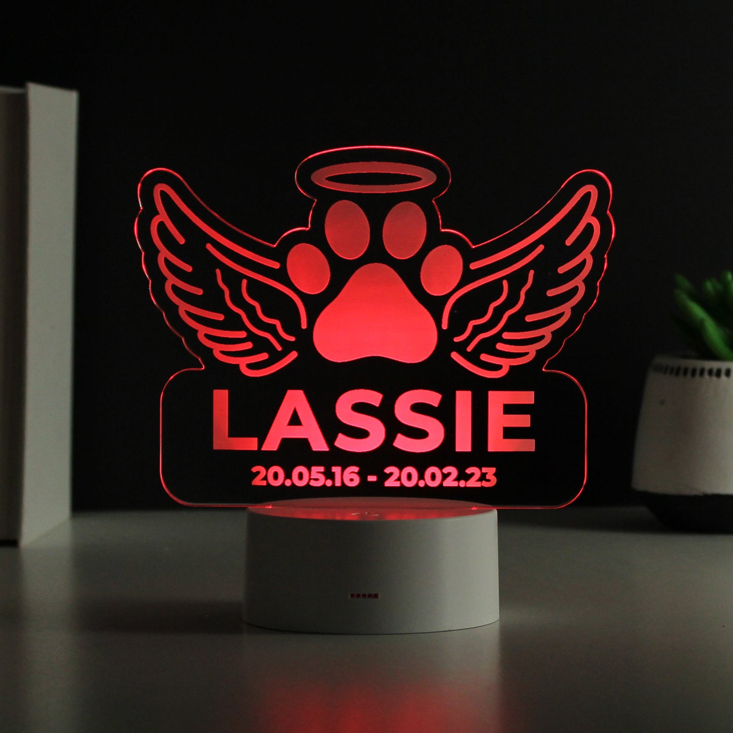 Personalised Pet Memorial Colour Changing LED Light - image 8