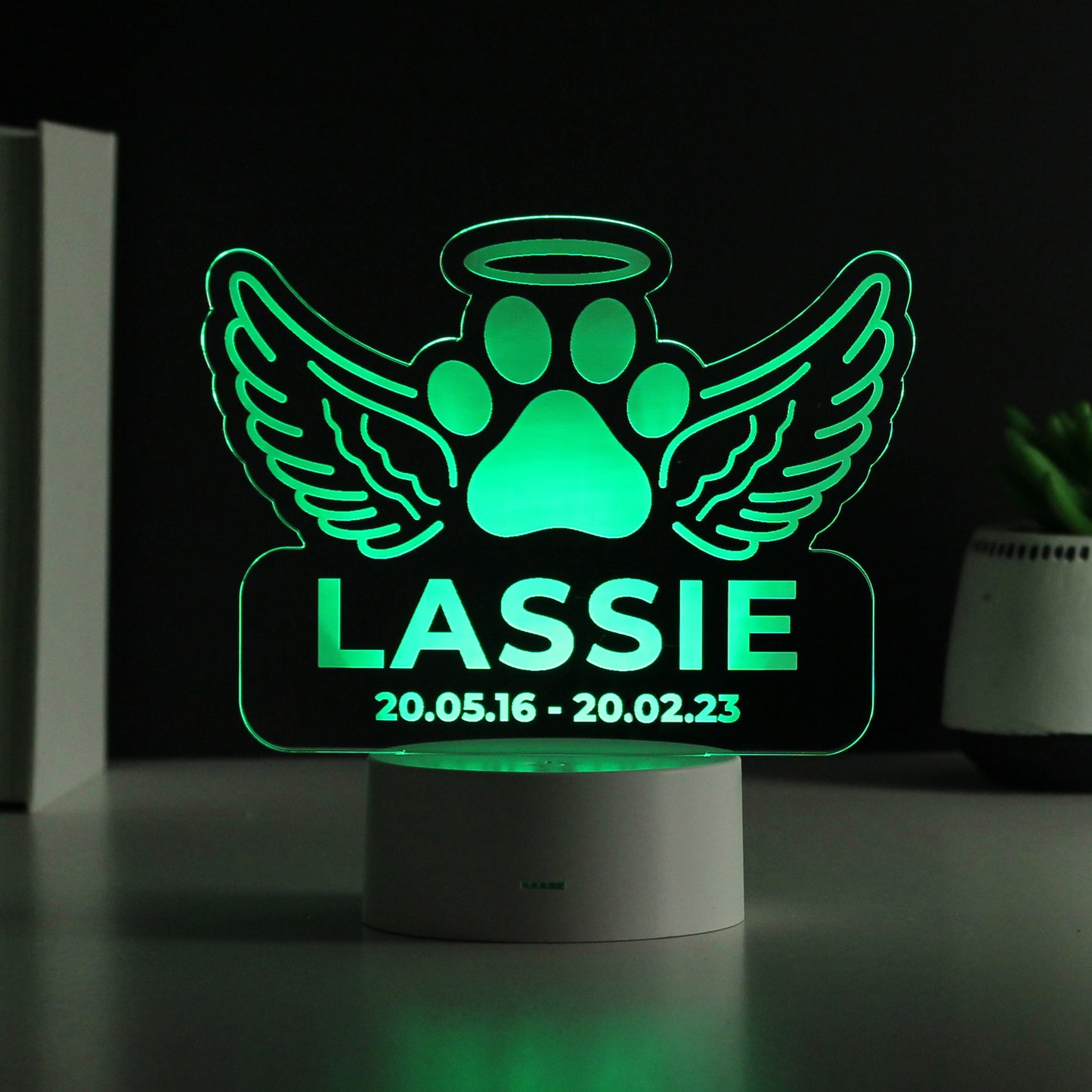 Personalised Pet Memorial Colour Changing LED Light - image 9