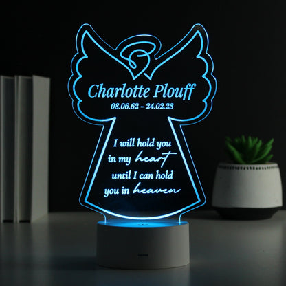 Personalised Angel Memorial Verse Colour Changing LED Light - image 4