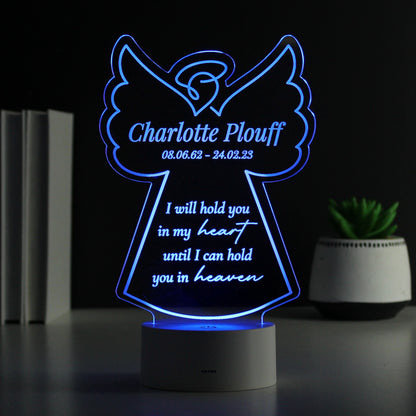 Personalised Angel Memorial Verse Colour Changing LED Light - image 6