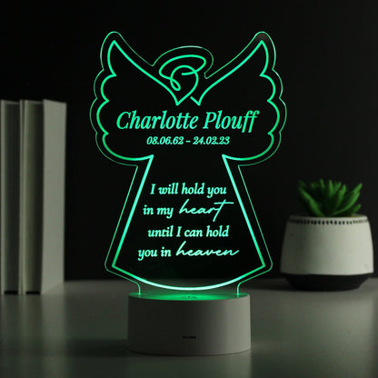 Personalised Angel Memorial Verse Colour Changing LED Light - image 8