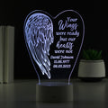 Personalised Angel Wings Memorial Colour Changing LED Light from Heartfelt Gifts