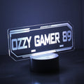 Personalised Gamer Tag LED Colour Changing Night Light from Heartfelt Gifts