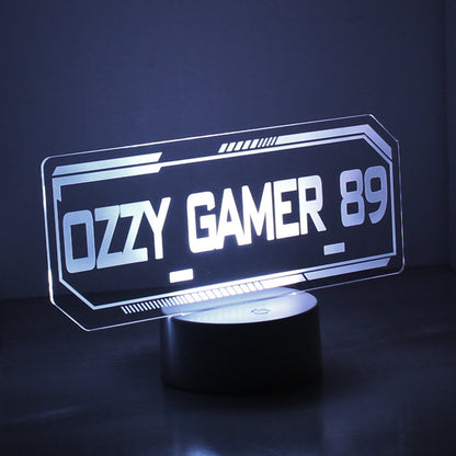 Personalised Gamer Tag LED Colour Changing Night Light from Heartfelt Gifts