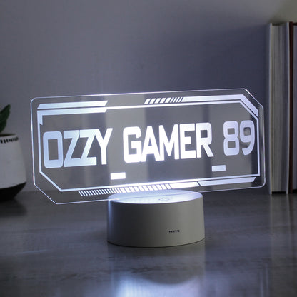 Personalised Gamer Tag LED Colour Changing Night Light - image 5