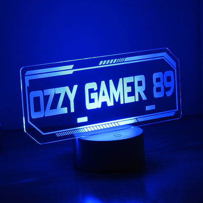 Personalised Gamer Tag LED Colour Changing Night Light - image 6
