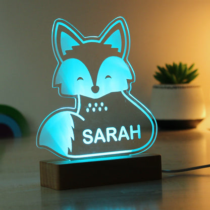 Personalised Fox Wooden Based LED Light - image 10
