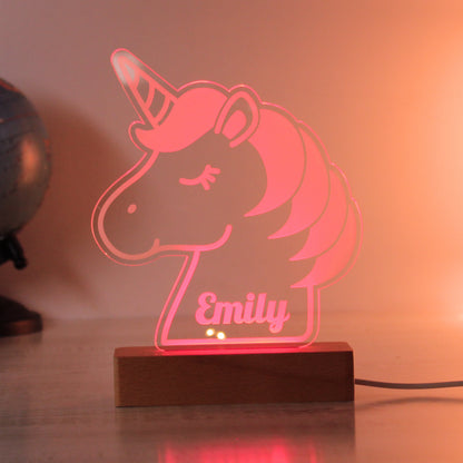 Personalised Unicorn Wooden Based LED Light - image 15