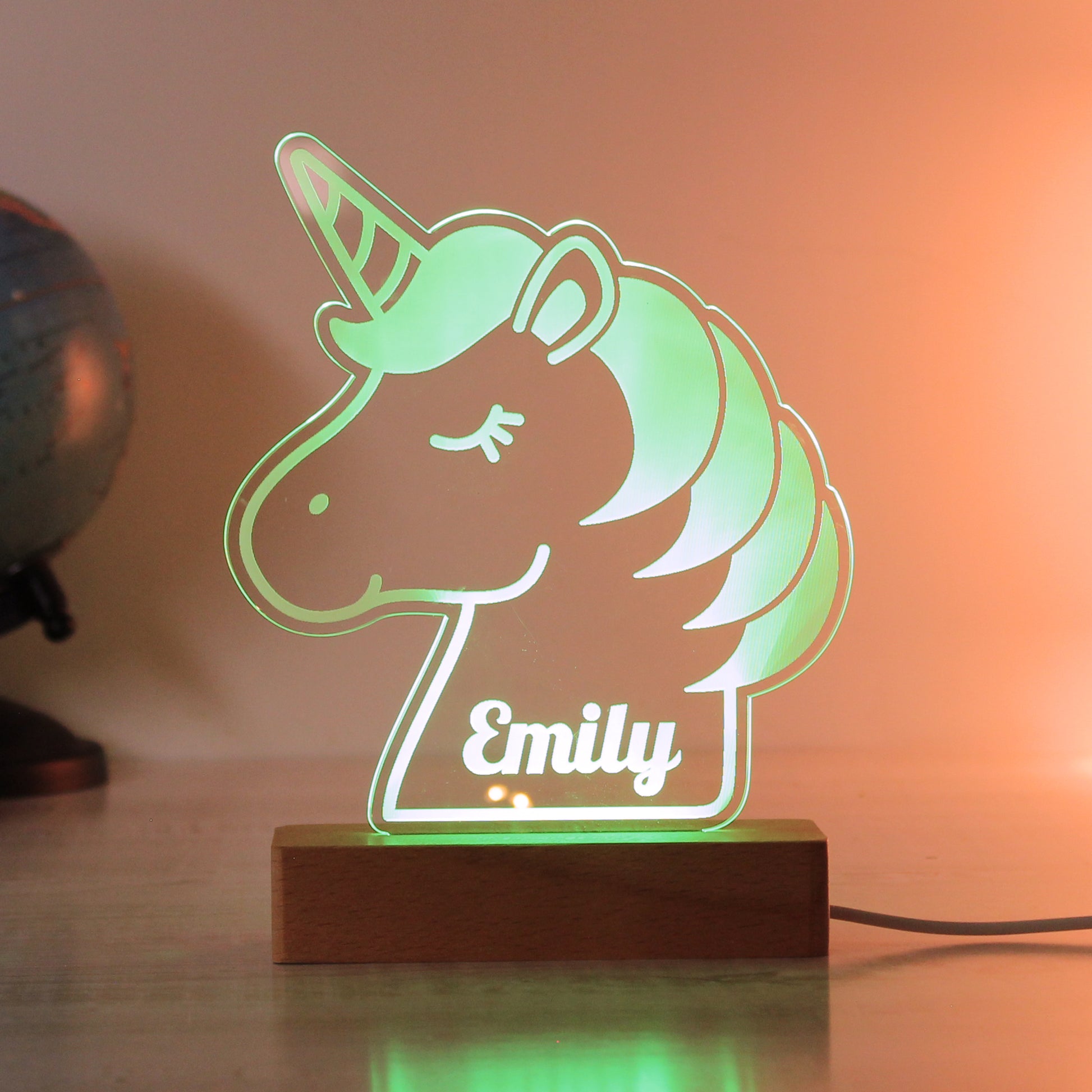 Personalised Unicorn Wooden Based LED Light - image 10