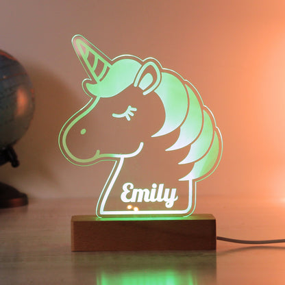 Personalised Unicorn Wooden Based LED Light - image 10