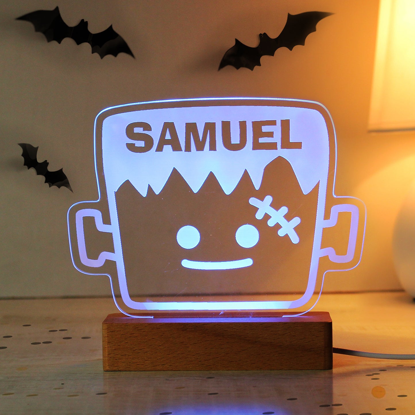 Personalised Frankenstein Wooden LED Light - image 6