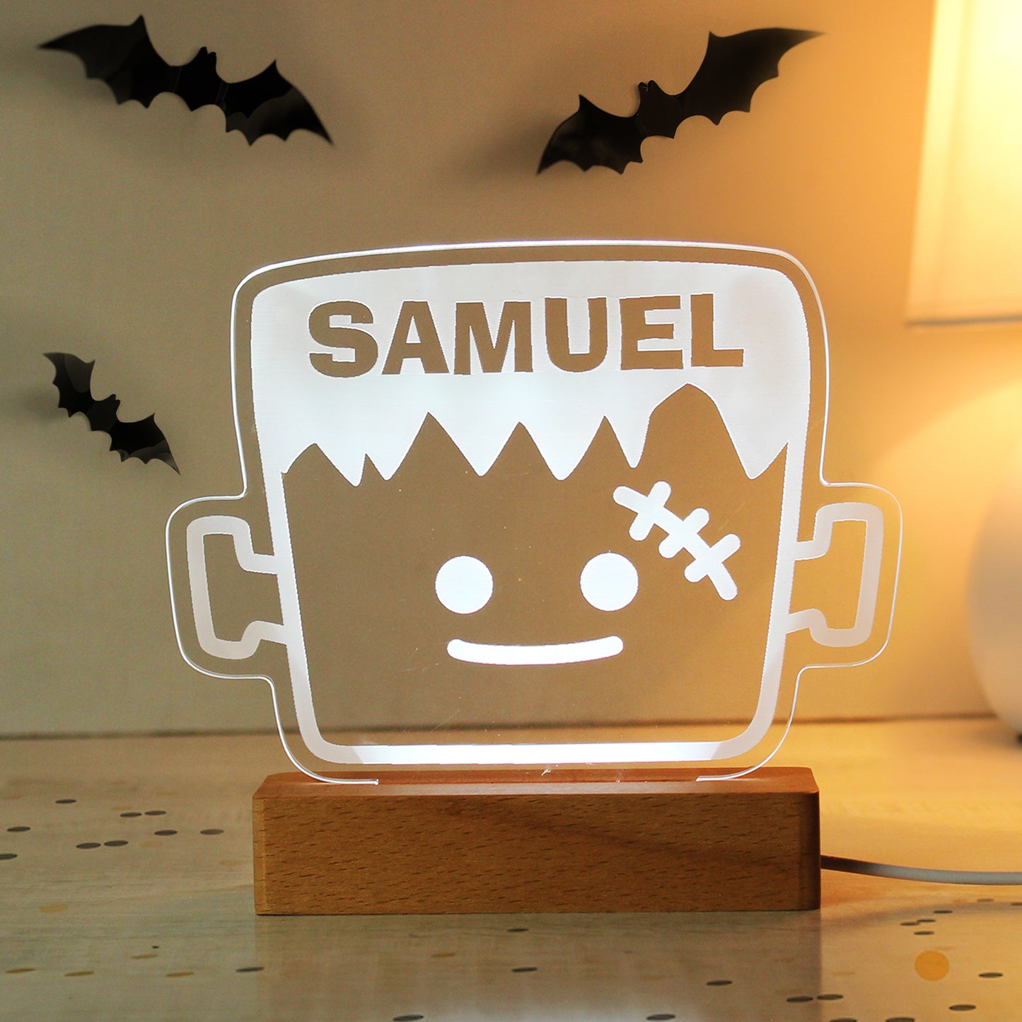 Personalised Frankenstein Wooden LED Light - image 9