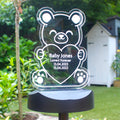 Personalised Bear Memorial Outdoor Solar Light from Heartfelt Gifts