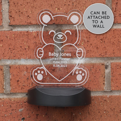 Personalised Memorial Solar Light - Bear - image 5