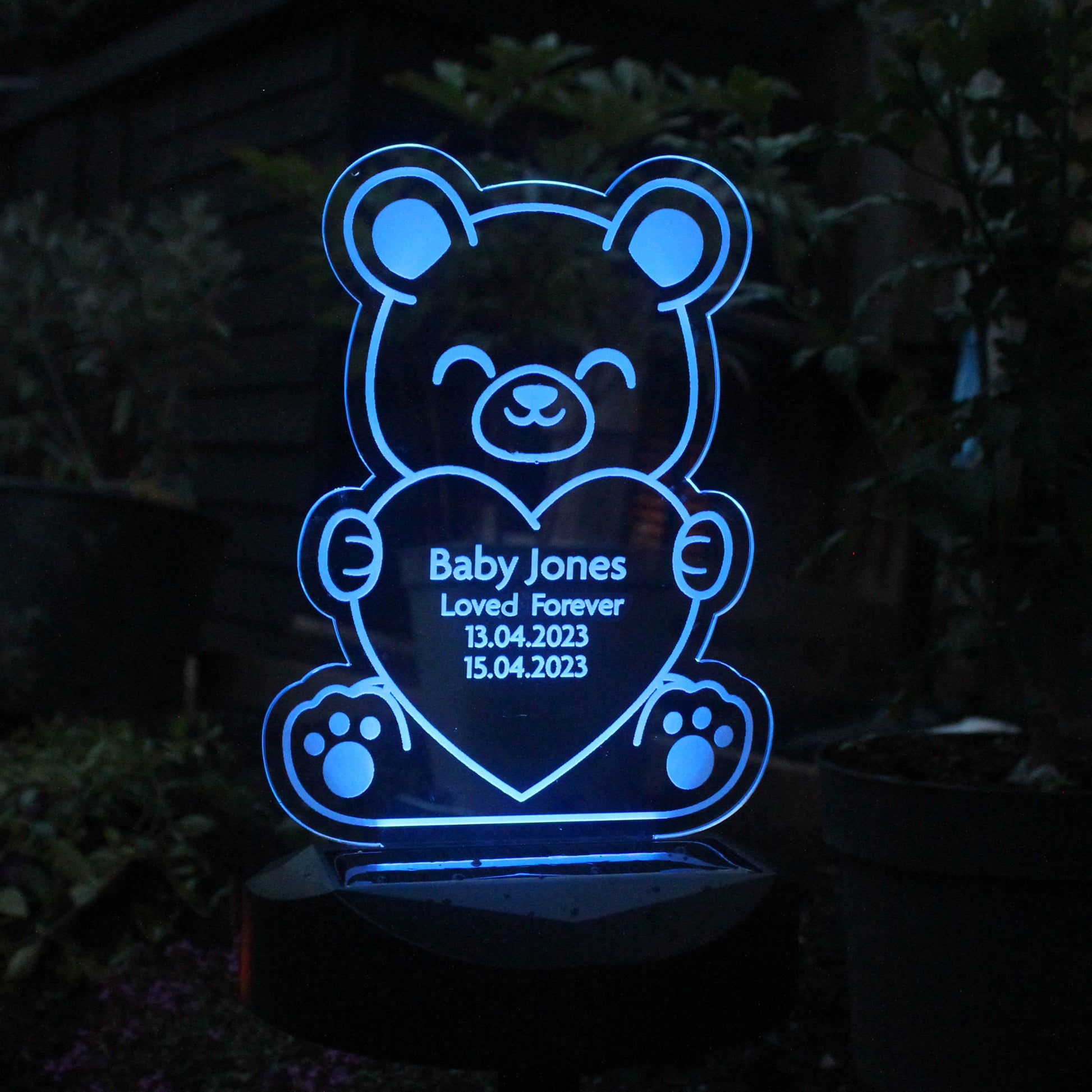 Personalised Memorial Solar Light - Bear - image 10
