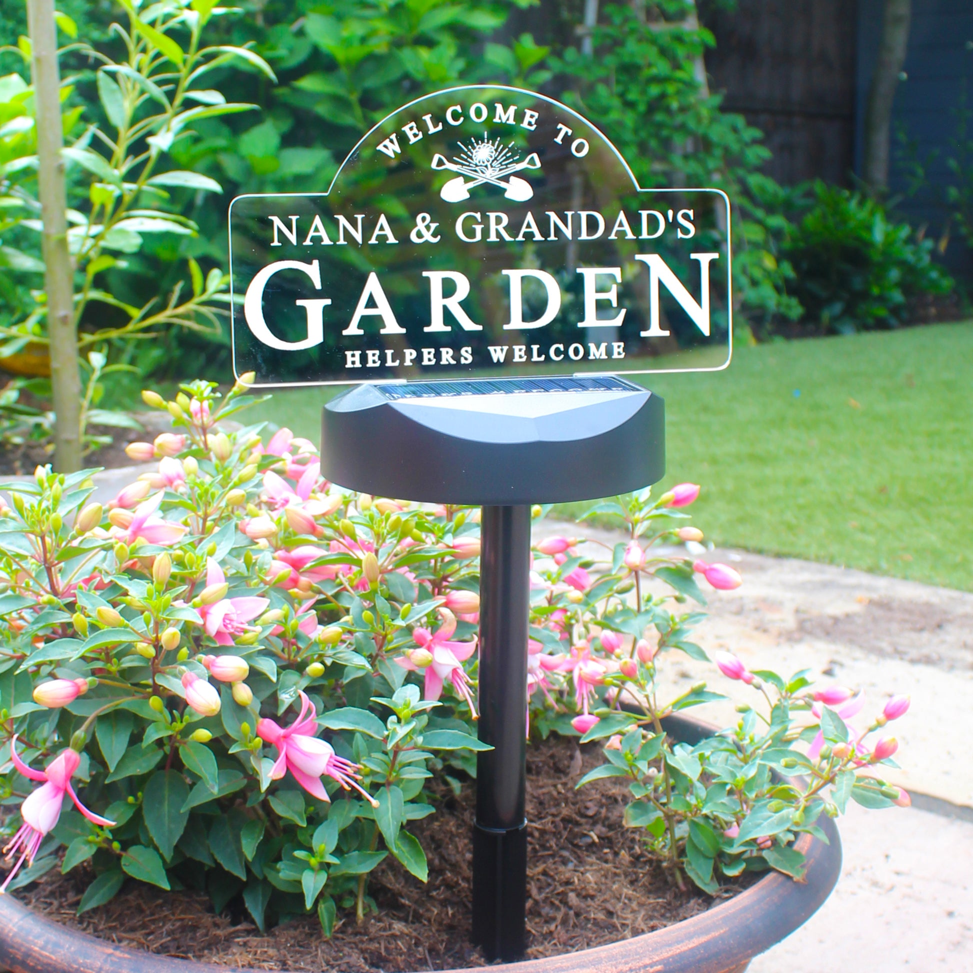 Personalised Botanical Outdoor Solar Light - image 3