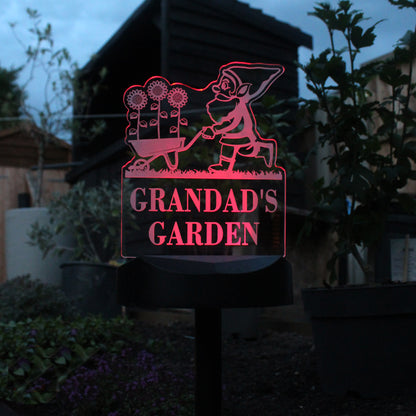 Personalised Gnome Garden Outdoor Solar Light - image 6