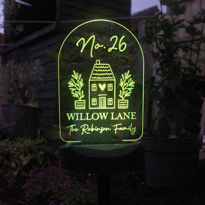 Personalised Home Outdoor Solar Light - image 3