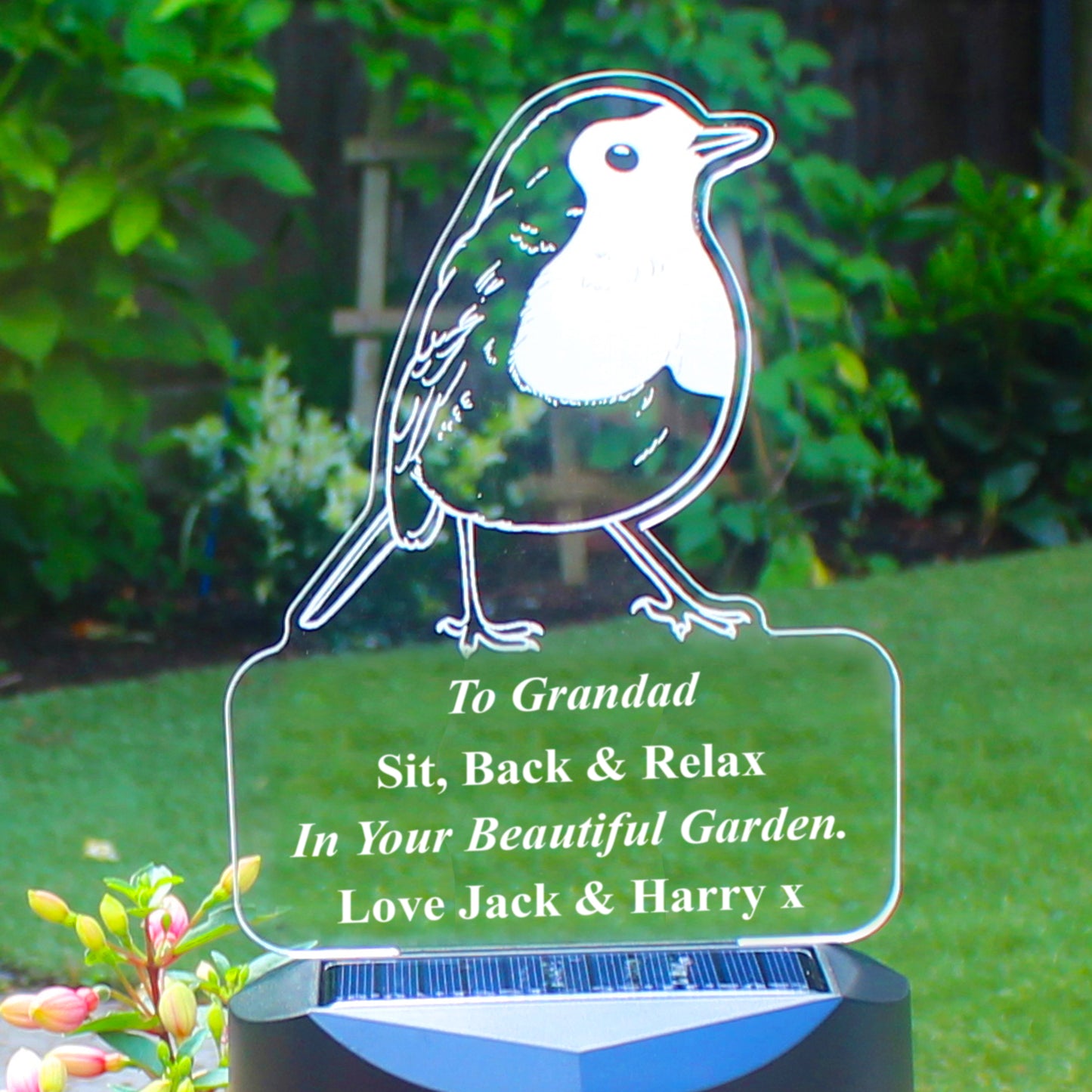 Personalised Memorial Solar Light - Robin - image 13