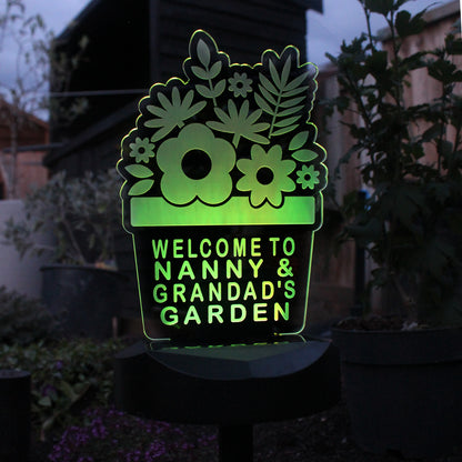 Personalised Plant Pot Outdoor Solar Light - image 3