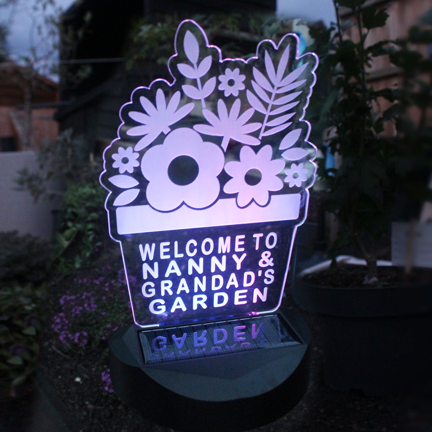 Personalised Plant Pot Outdoor Solar Light - image 6