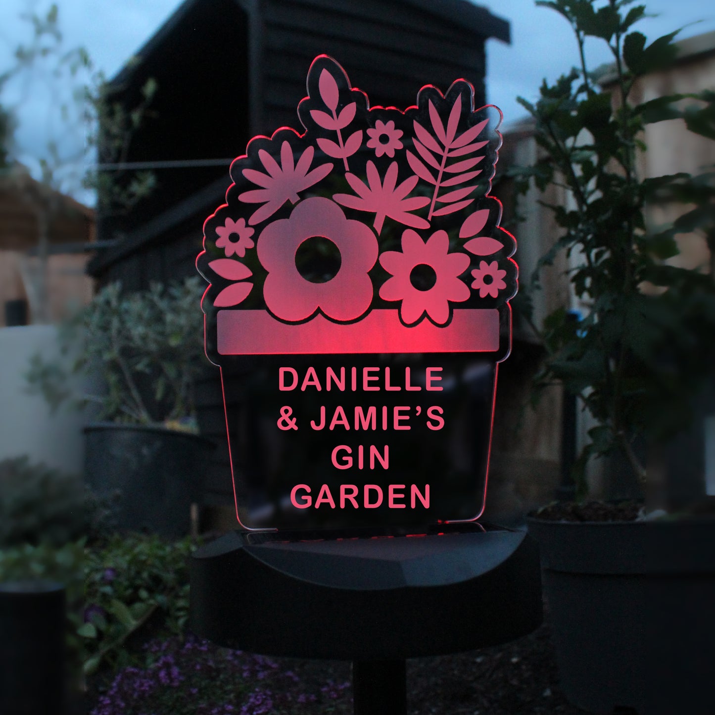 Personalised Plant Pot Outdoor Solar Light - image 9