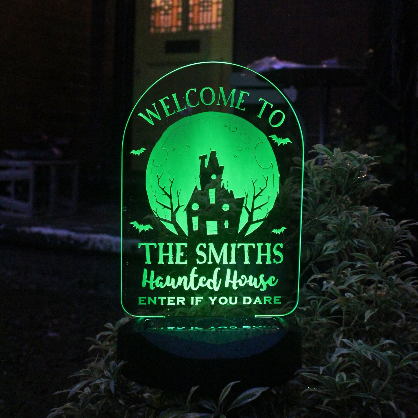 Personalised Haunted House Halloween Solar Light - image 3