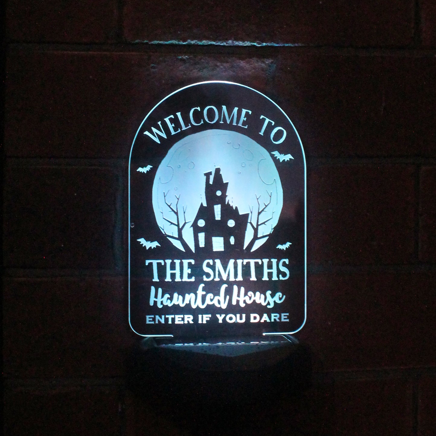 Personalised Haunted House Halloween Solar Light - image 4