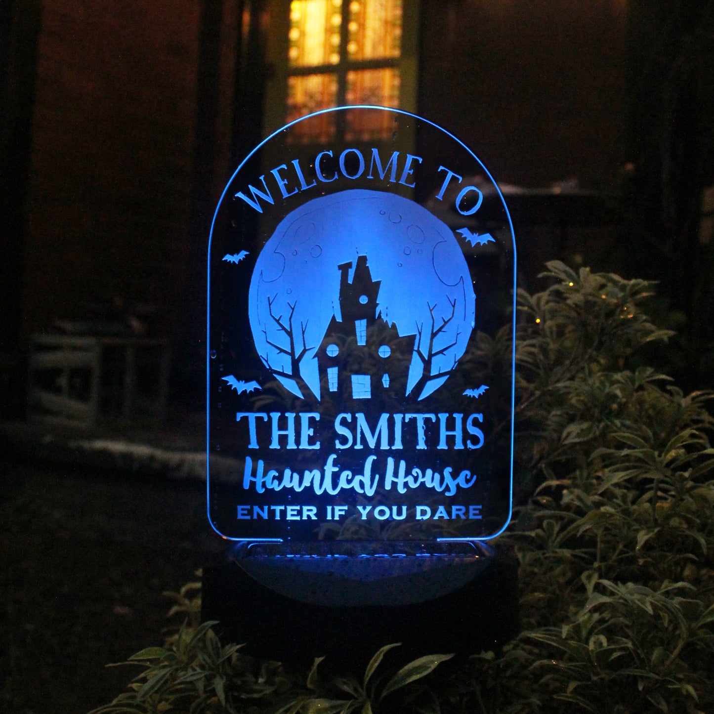 Personalised Haunted House Halloween Solar Light - image 5