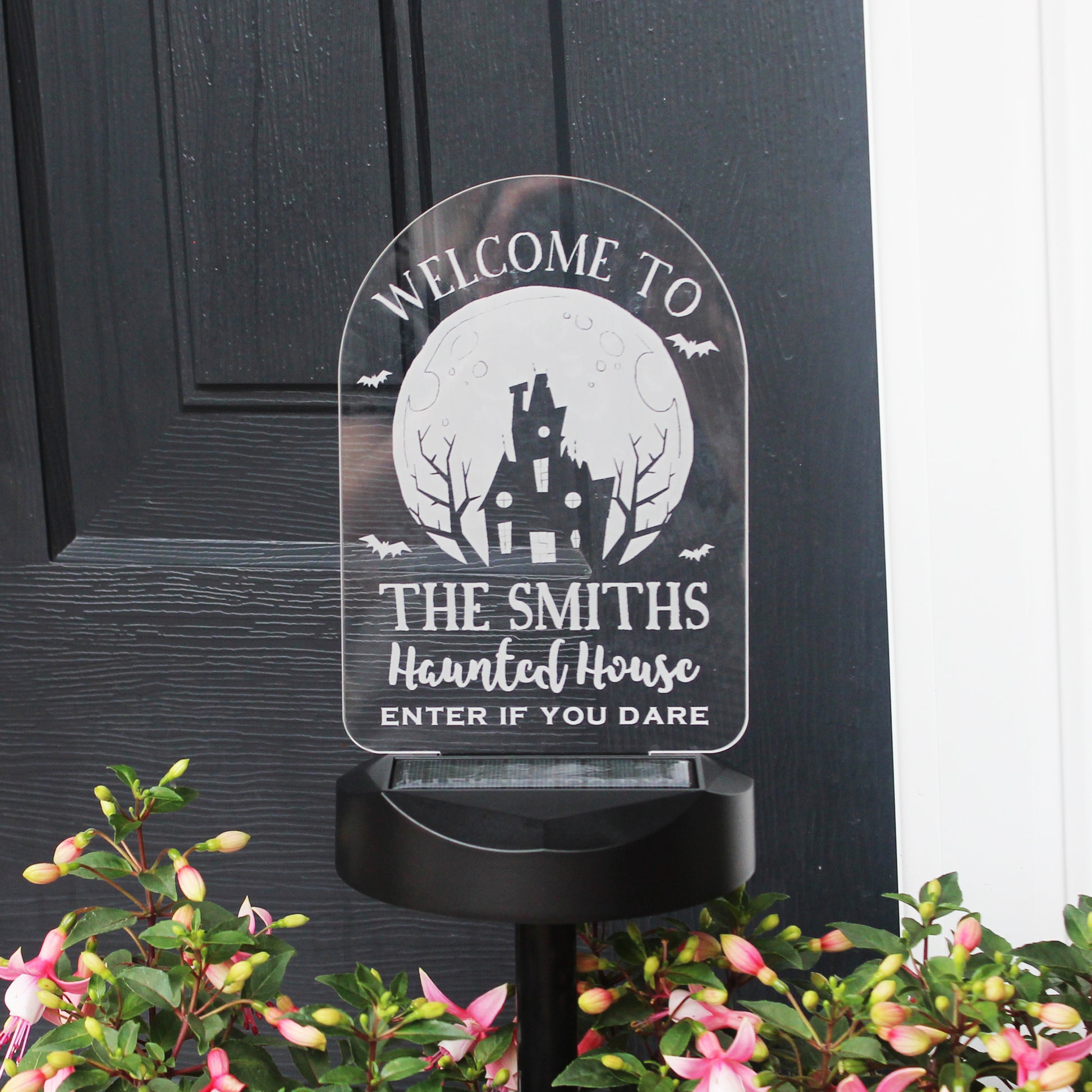 Personalised Haunted House Halloween Solar Light - image 6