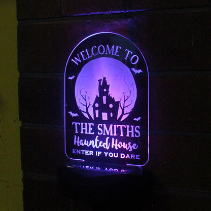 Personalised Haunted House Halloween Solar Light - image 7