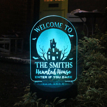 Personalised Haunted House Halloween Solar Light - image 8
