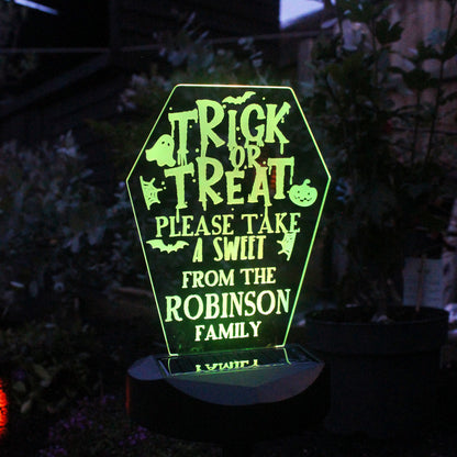 Personalised Trick or Treat Halloween Solar Light - image 4