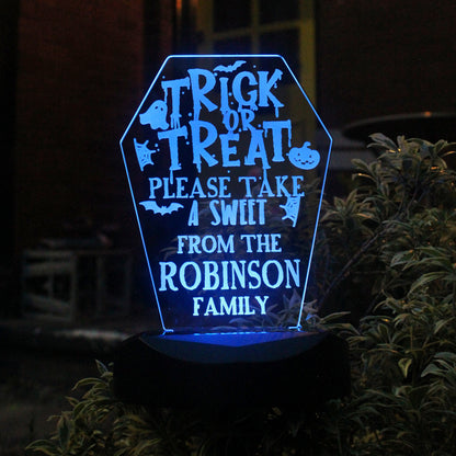 Personalised Trick or Treat Halloween Solar Light - image 5