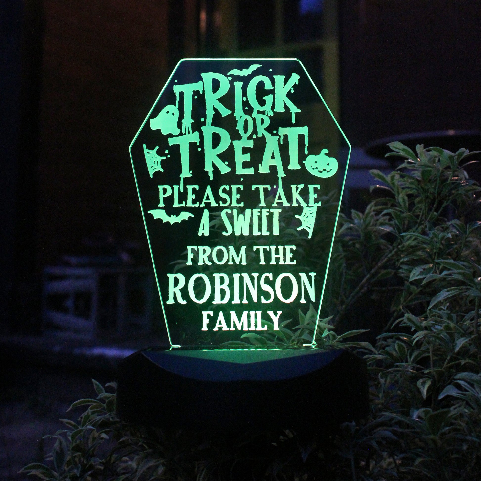 Personalised Trick or Treat Halloween Solar Light - image 8