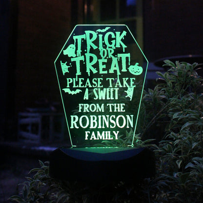 Personalised Trick or Treat Halloween Solar Light - image 8