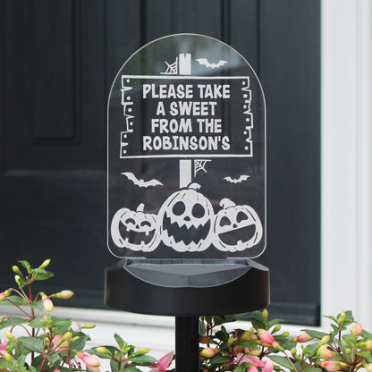Personalised Pumpkin Patch Halloween Solar Light from Heartfelt Gifts