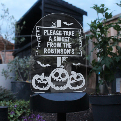 Personalised Pumpkin Patch Halloween Solar Light - image 3