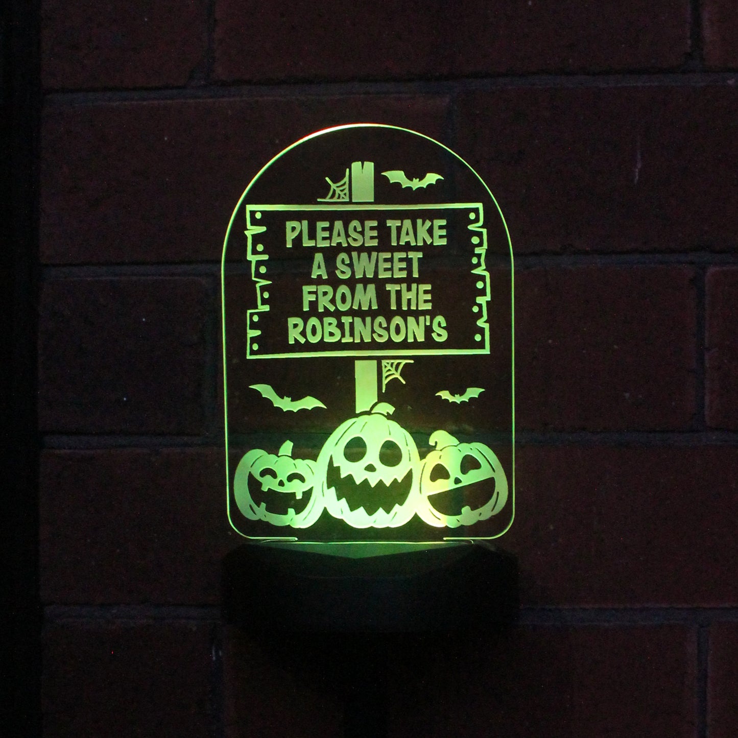 Personalised Pumpkin Patch Halloween Solar Light - image 5
