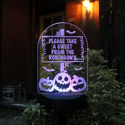 Personalised Pumpkin Patch Halloween Solar Light - image 7